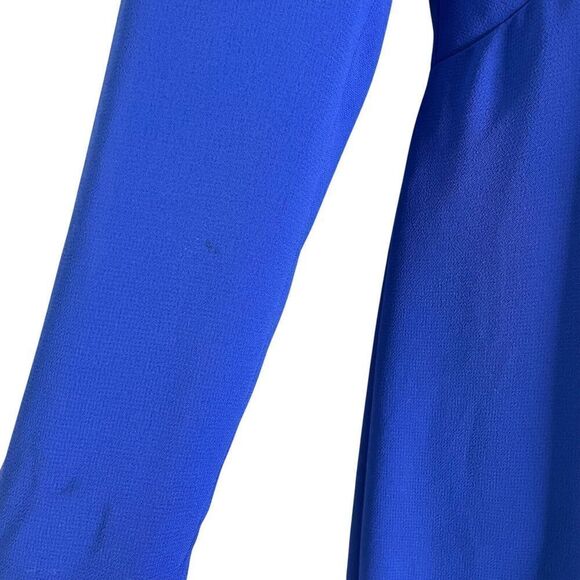 Lilli Diamond Vintage Blue Sheath Midi Rhinestone Beaded Dress Long Sleeve 10 - Picture 8 of 15